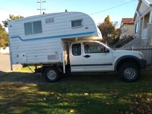 SELF-CONTAINED MOTORHOME slide-onto 4x4 HOLDEN RODEO 