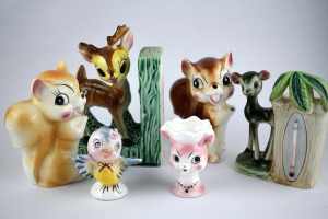 Vintage Kitsch MCM Collection - Mid Century Deer Bambi Squirrels Birds