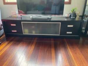 Black solid wood tv cabinet/cupboard