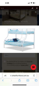 Bunk bed including mattress