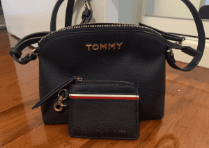Navy Tommy Hilfiger handbag with wallet