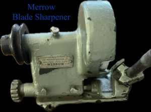 Sewing machine Collector piece. Merrow knife sharpener.