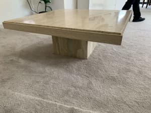 Travereine Marble Coffee Table 40 square (in two parts) Pick up Manly