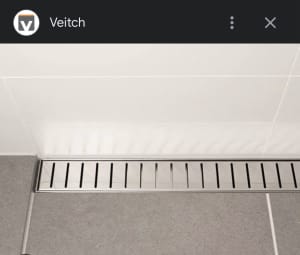 New VEITCH Stainless shower grates 900mm