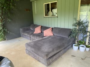 Grey three section sofa!
