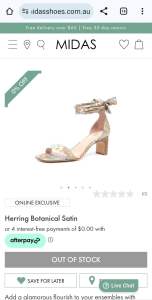 Midas shoes Herring Botanical Satin style