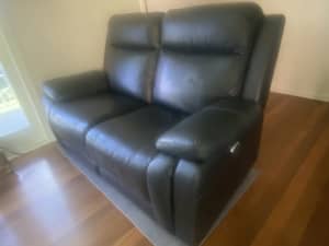 Leather 2 Seater Sofa with Electric Recliners