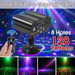 128 Pattern Laser Projector Stage RGB LED Party Lighting DJ Disco KTV