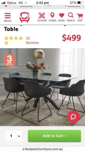 NEW IN BOX BLAKELY 6 SEATER DINING TABLE ONLY