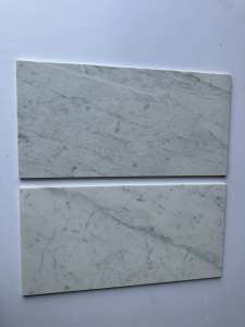 Italian Carrara White honed marble tiles 610x305x10mm