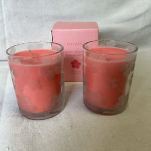 PARTYLITE pair of cherry blossom scented candles