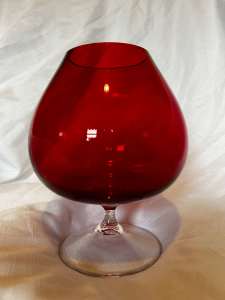 Vintage Decorative Oversized Brandy Balloon Glass Vase