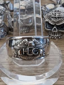 Harley Davidson hog ring 925 silver 