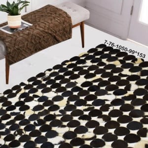 Modern floor rugs, unique design patchwork cowhide rug