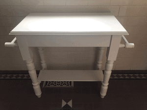 MINT - Small Wooden White Kitchen / Bathroom Table - $175