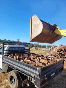 Redgum firewood Double split delivered & stacked 