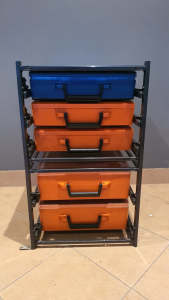 3 Drawer & 2 Drawer Frame with 6 Cases - Rolacase