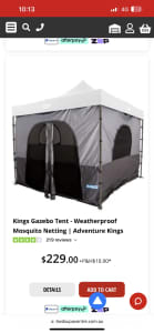 Kings gazebo tent (GAZEBO NOT INCLUDED)