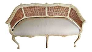 French provincial rattan Louie XVI couch