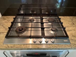 St George gas cook top 70cm and electric under bench oven