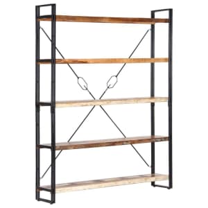 5-Tier Bookcase 140x30x180 cm Solid Reclaimed Wood...