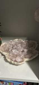 Rose quartz bowl filled (bowl not included) price negotiable 