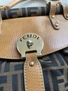 Fendi magic zucca designer shoulder handbag bag canvas monogram FF
