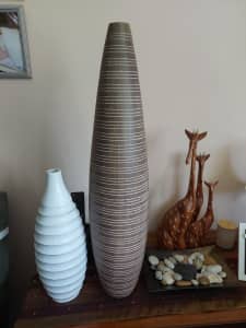 one tall brown decoration pot 