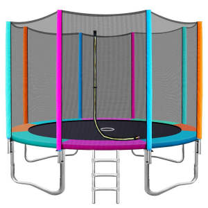 Everfit 12FT Trampoline for Kids w/ Ladder Enclosure Safety Net Pad G