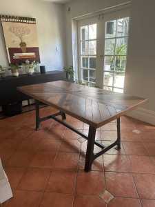 Reclaimed timber dining table