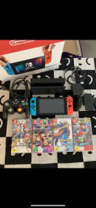 Nintendo Switch with 4 games and extra controller