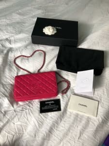 Chanel WoC pink handbag CC authentic bag