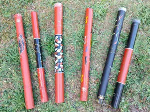 New Handpainted  "Arrunga" Aboriginal made Didgeridoo's $12 each