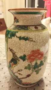 Vintage Inspired Chinese crackle glazed vase $90