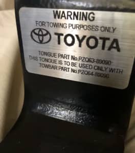 Toyota Tow bar tongue with tow ball & lynch pin PZQ63-89090