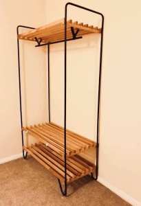 Wooden and Steal Clothes Rack / Clothes Rail