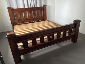 Solid timber King bed frame