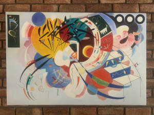 Kandinski painting ,reproduction hand painted in oils 