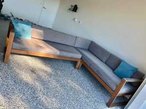 Outdoor lounge sofa wooden