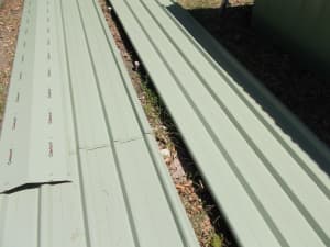 30 meters of pale eucalyptus colorbond New/unused Roofing iron