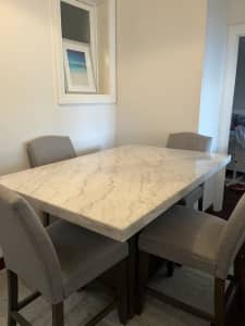 High Dining Setting-Marble