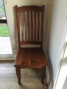Wooden high back chairs in good condition