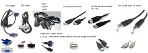 pc/computer cables/adapters,from $5 ea, usb,dvi,displayport/hdmi, new