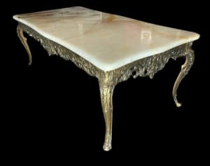 Antique French Provincial Onyx table