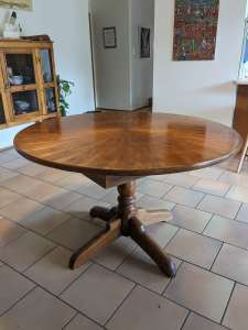 Beautiful Antique round timber table