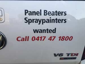Wanted: Panel beaters and spray painters wanted 