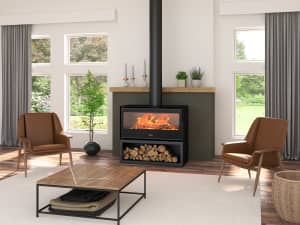 Lacunza Silver 1000 Wood Heater Fireplace