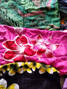 Sarongs and sarong dresses.