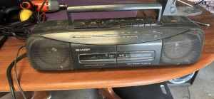 Old sharp portable radio cassette