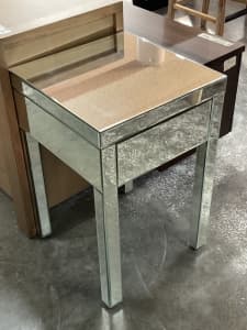 Mirrored Bedside Table with Drawer